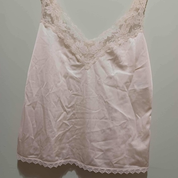 Vtg Maidenform Something Special Lace Trimmed Cami Top Size 36 Pale Pink Runs Sm - Picture 1 of 6